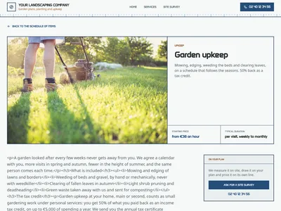 Garden Site Plan – service