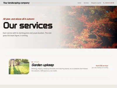 Beech Autumn – services