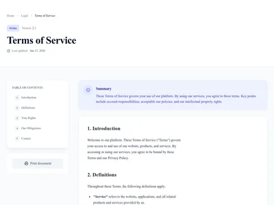 Sidebar TOC – detail