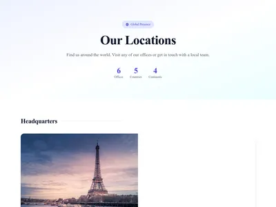 Screenshot of Locations module template
