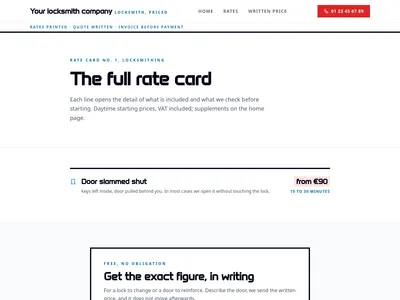 Price Board – services