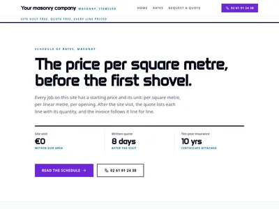 Mason – Price Schedule