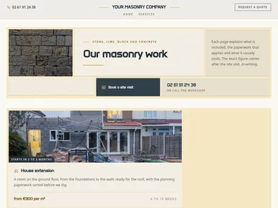 Ashlar and Lime – services