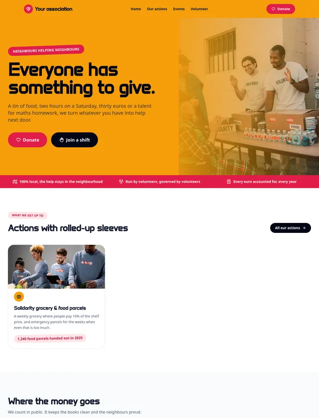 Nonprofit module, colour design