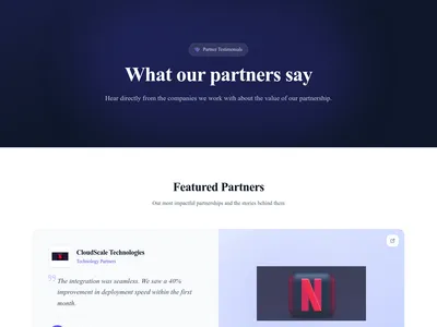 Partners – Testimonial Focus