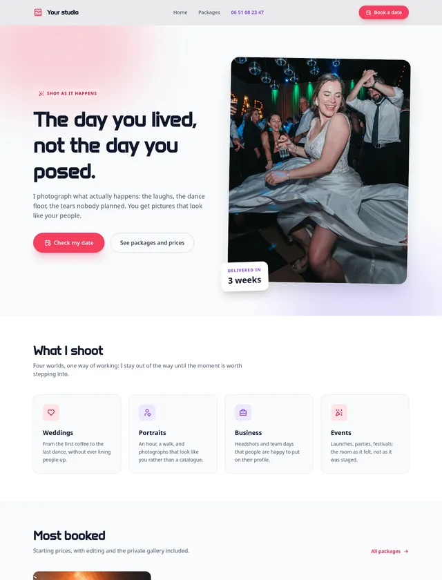 Photographer module, colour design