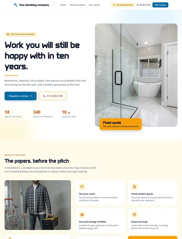 Plumber module, editorial design