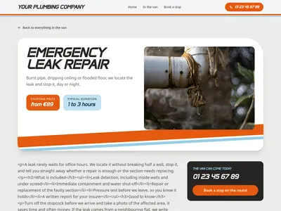 Lettered Van – service