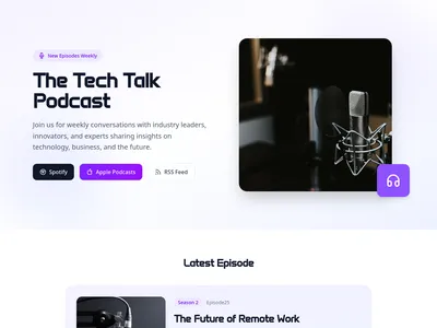 Screenshot of Podcast module template