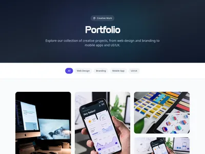 Screenshot of Portfolio module template