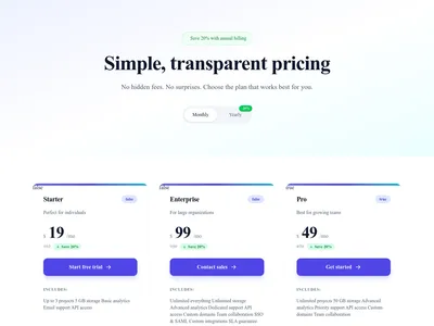 Pricing – Toggle Billing