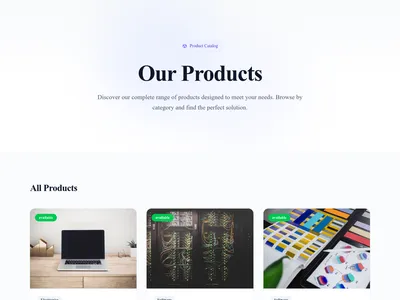 Screenshot of Products module template
