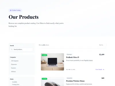 Products – Catalog List