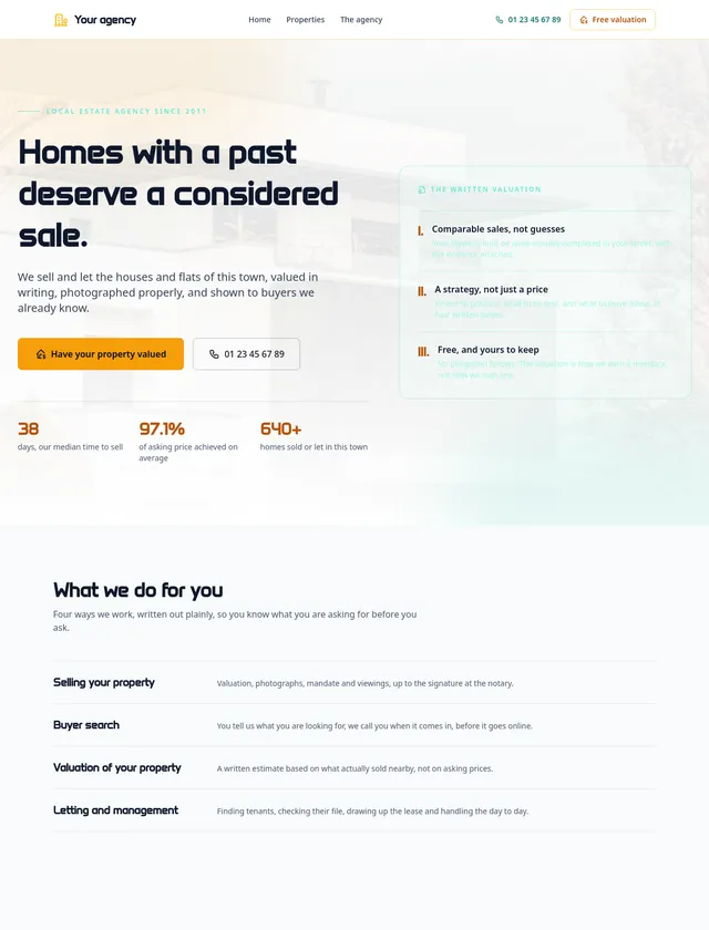 Real estate module, night design