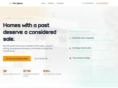 Screenshot of Real estate agency module template