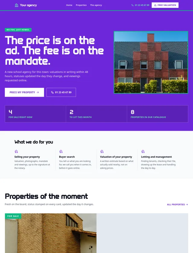 Real estate module, colour design