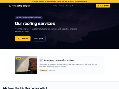 Aperçu de la page /services