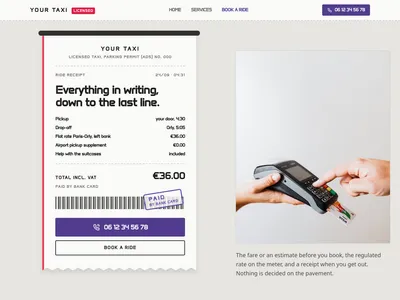 Taxi – Meter Receipt