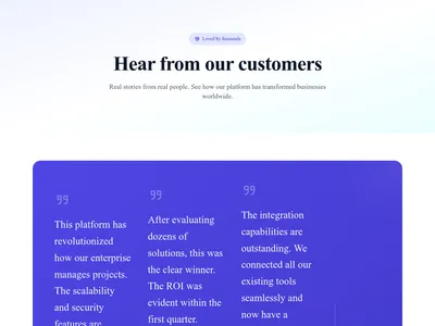 Testimonials – Carousel Slider