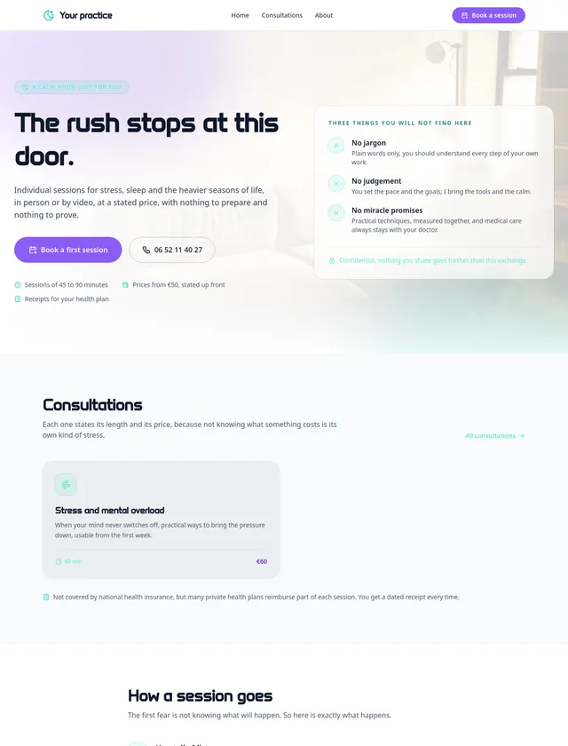 Therapist module, night design