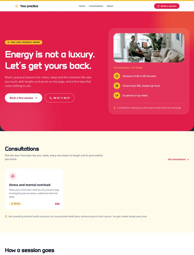 Therapist module, colour design