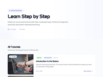 Tutorials – Step by Step