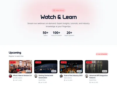Webinars – Video Grid
