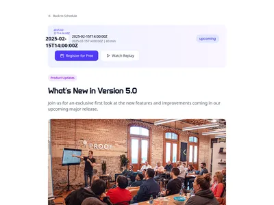 Schedule List – webinar
