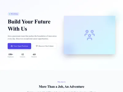 Screenshot of Careers Overview page template