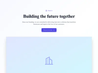 Screenshot of Company Overview page template