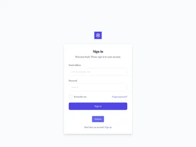Screenshot of Simple Login page template