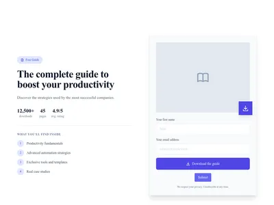 Screenshot of Lead Magnet Download page template