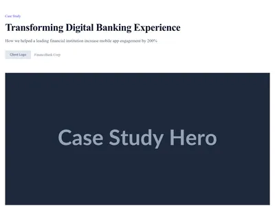 Screenshot of Project Case Study page template