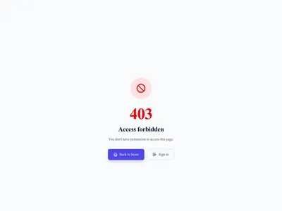 Screenshot of 403 Forbidden page template
