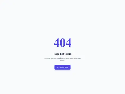 Screenshot of 404 Simple page template