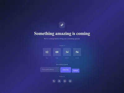 Screenshot of Coming Soon Countdown page template