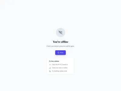 Screenshot of Offline page template