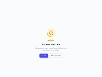 Screenshot of Timeout page template