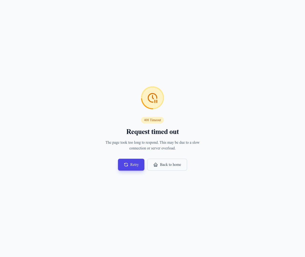 Screenshot of Timeout page template