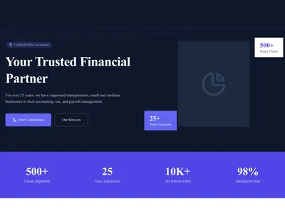 Screenshot of Accounting Firm page template