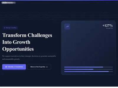 Screenshot of Business Consulting page template