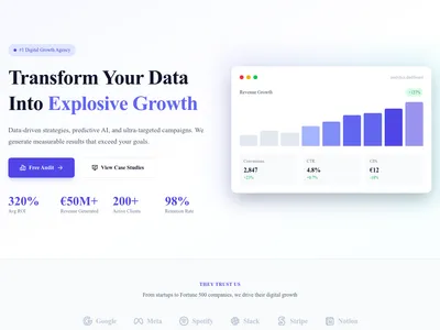 Screenshot of Digital Marketing Agency page template