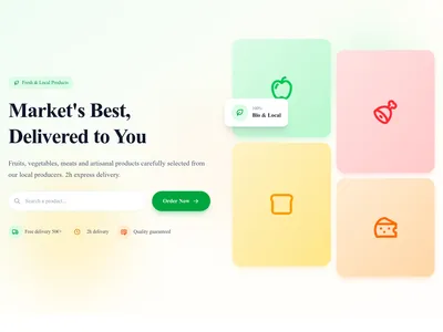 Screenshot of Food & Grocery page template
