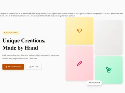 Screenshot of Handmade/Artisan page template