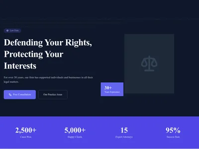 Screenshot of Law Firm page template