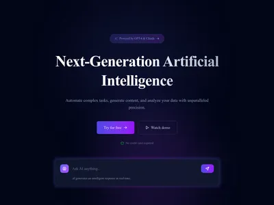 Screenshot of AI Product page template