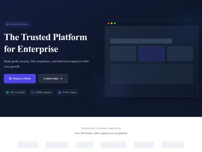 Screenshot of SaaS Enterprise page template