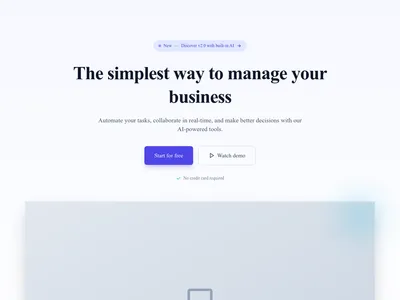 Screenshot of SaaS Modern page template