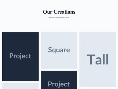 Screenshot of Portfolio Masonry page template