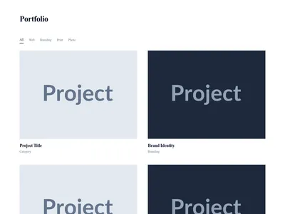Screenshot of Portfolio Minimal page template